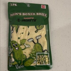 Men's Pickle Print Boxer Briefs M (32-34)